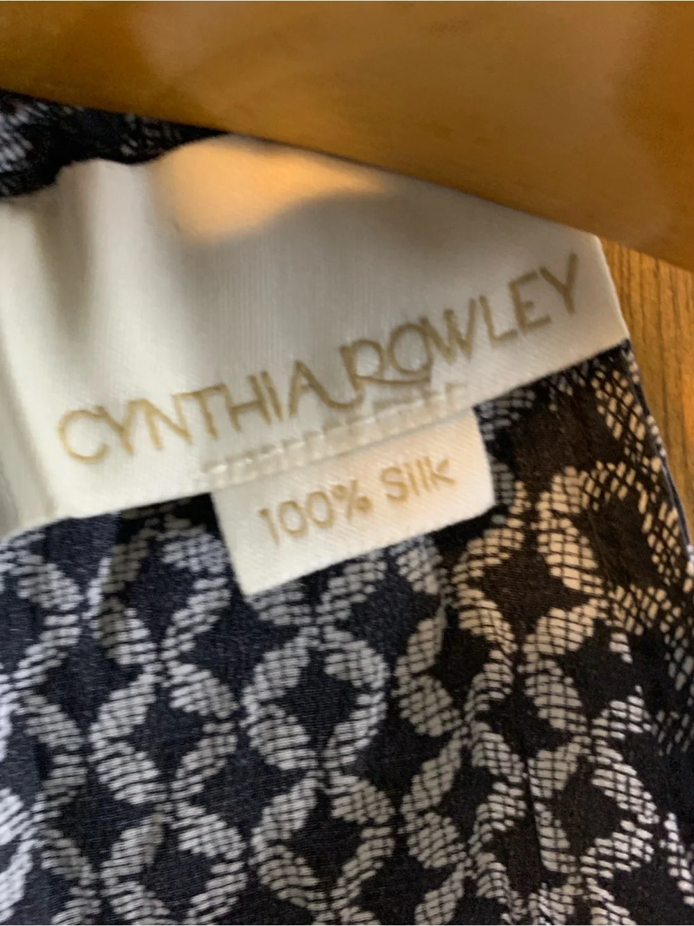 Cynthia Rowley Black and White Patterned Halter Camisole